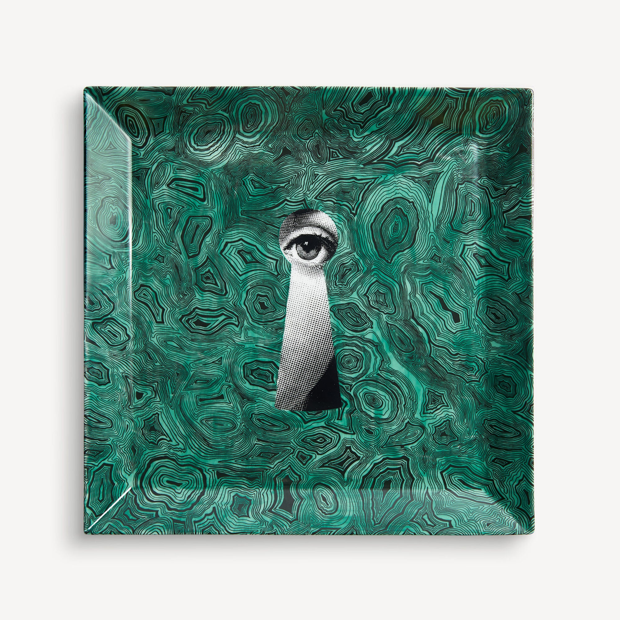 fornasetti-serratura-malachite-tablett-quadratisch image 1