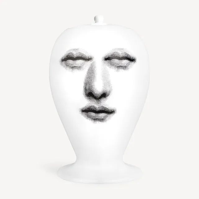 fornasetti-viso-a-bocche-vase-keramik-schwarz-wei-limitiert image 1