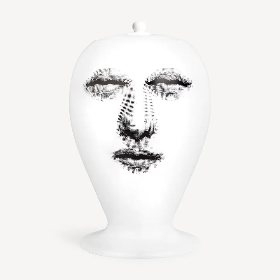 fornasetti-viso-a-bocche-vase-keramik-schwarz-wei-limitiert image 1