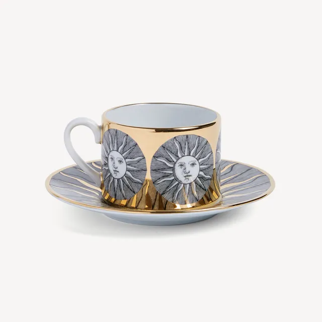 atelier-fornasetti-sole-teetasse-porzellan-sonne-gold image 1