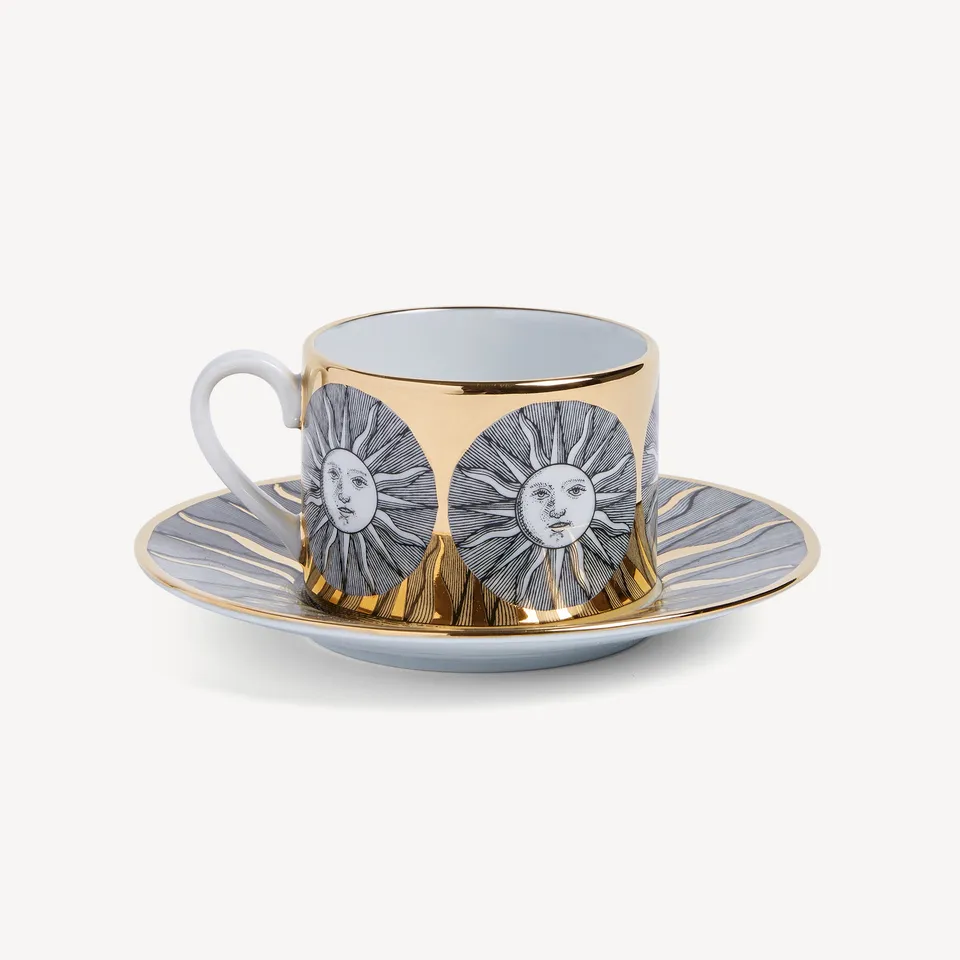 atelier-fornasetti-sole-teetasse-porzellan-sonne-gold image 1