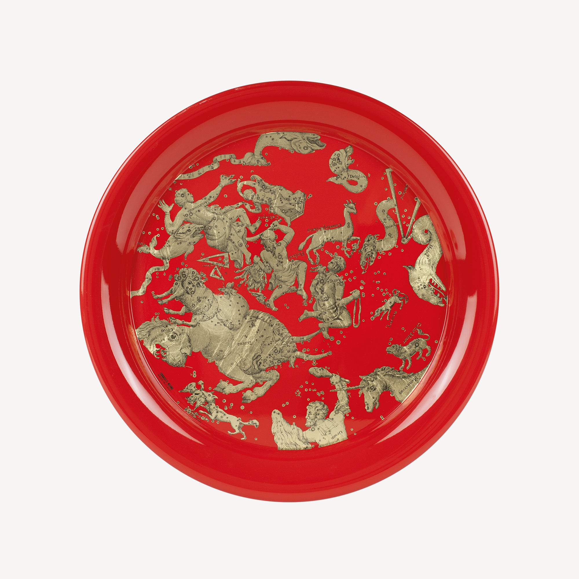 fornasetti-emisfero-tablett-rund-metall-tierkreis image 1
