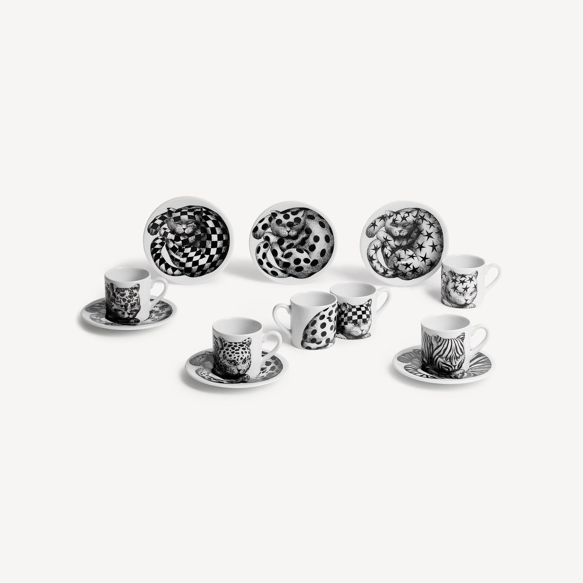 atelier-fornasetti-high-fidelity-kaffeetassen-6tlg-schwarz-wei image 1