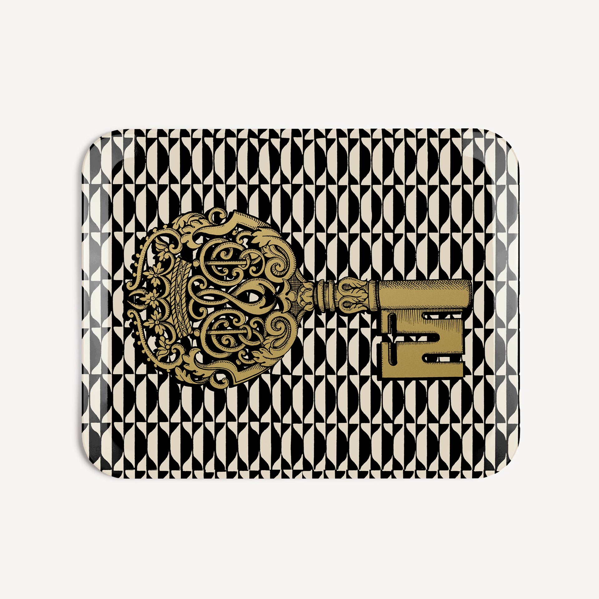 fornasetti-chiavi-losanghe-tablett-rechteckig-holz image 1