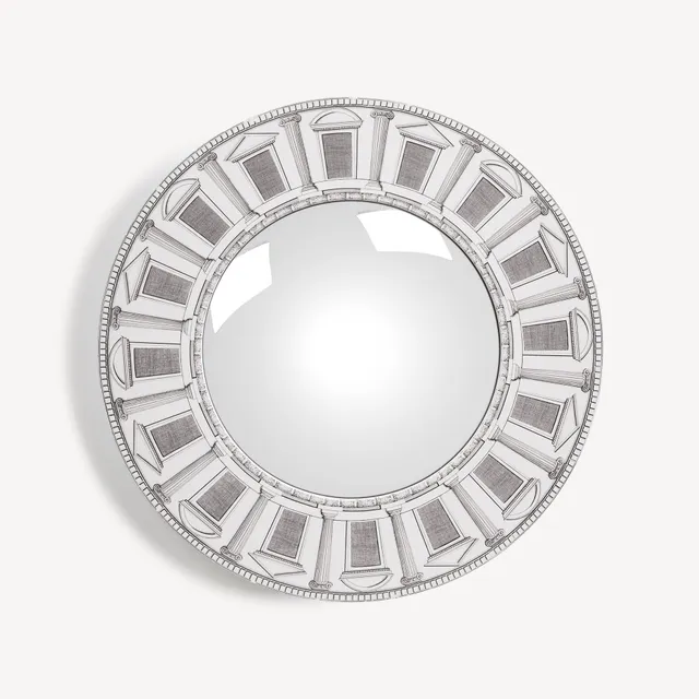 fornasetti-architettura-spiegel-konvex-holzrahmen image 1