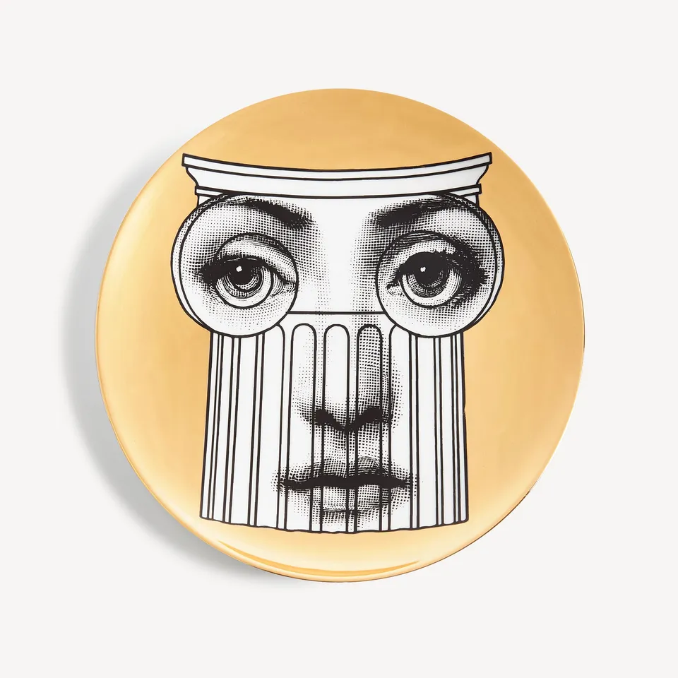 atelier-fornasetti-tema-e-variazioni-wandteller-nr-278-porzellan-gold image 1
