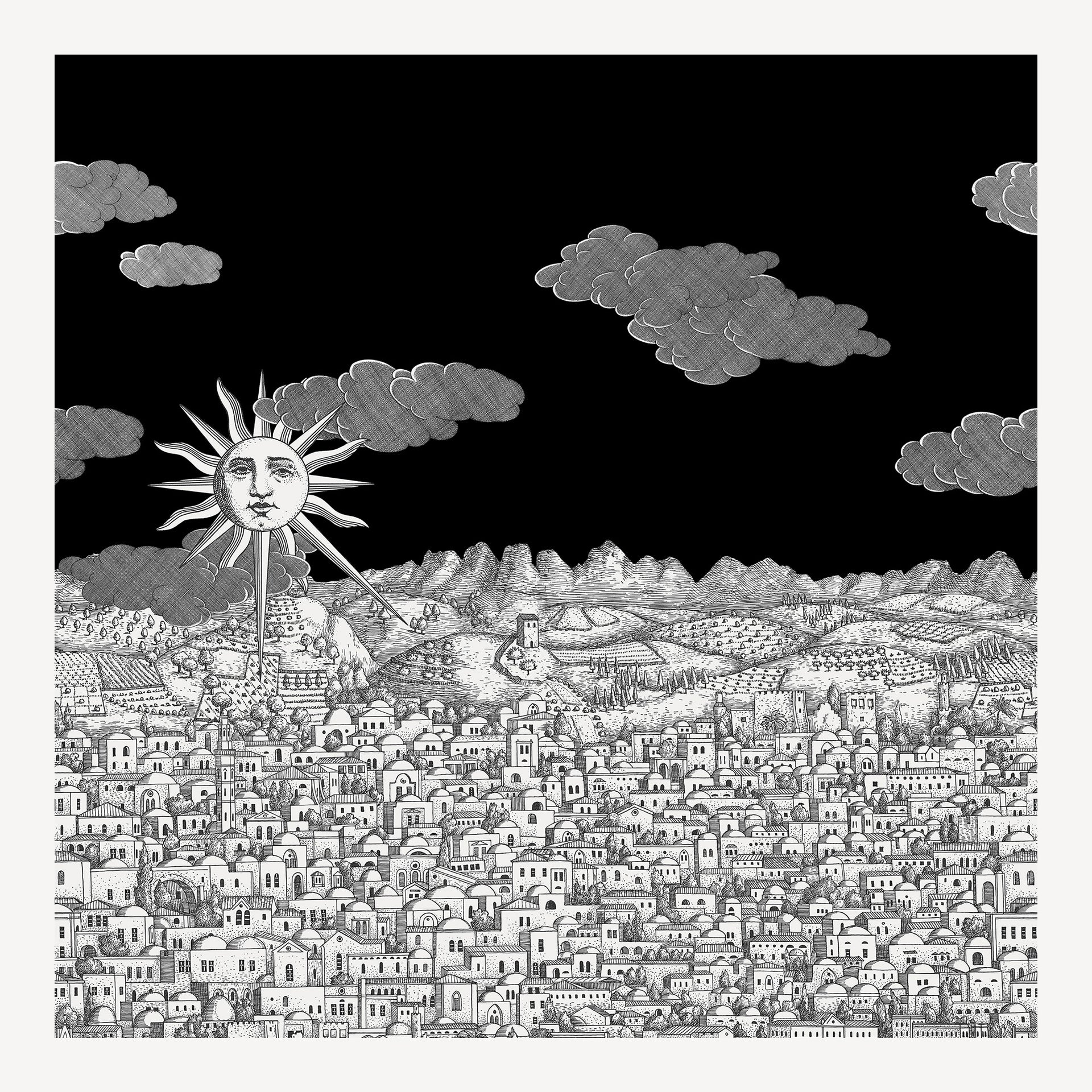 atelier-fornasetti-vista-mediterranea-tapete-140cm-stadt image 1