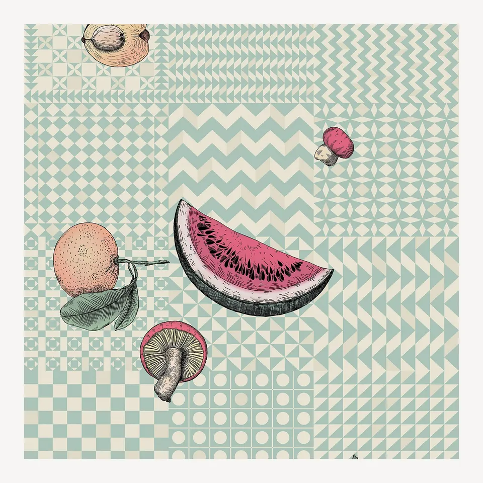 atelier-fornasetti-frutta-e-geometrico-tapete-52cm-x-10m-schwarz-wei image 1