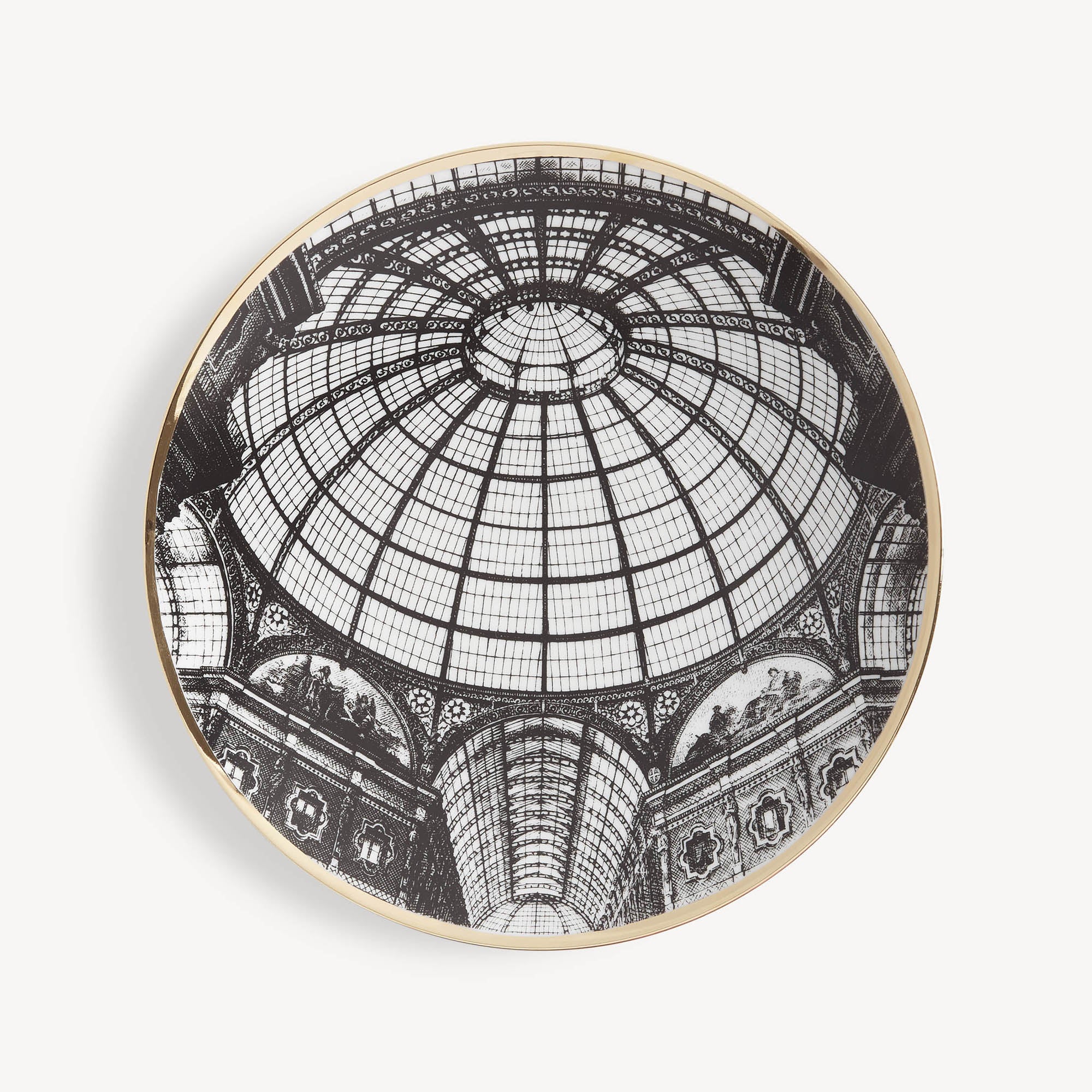 fornasetti-cupola-galleria-di-milano-teller-gold-porzellan image 1