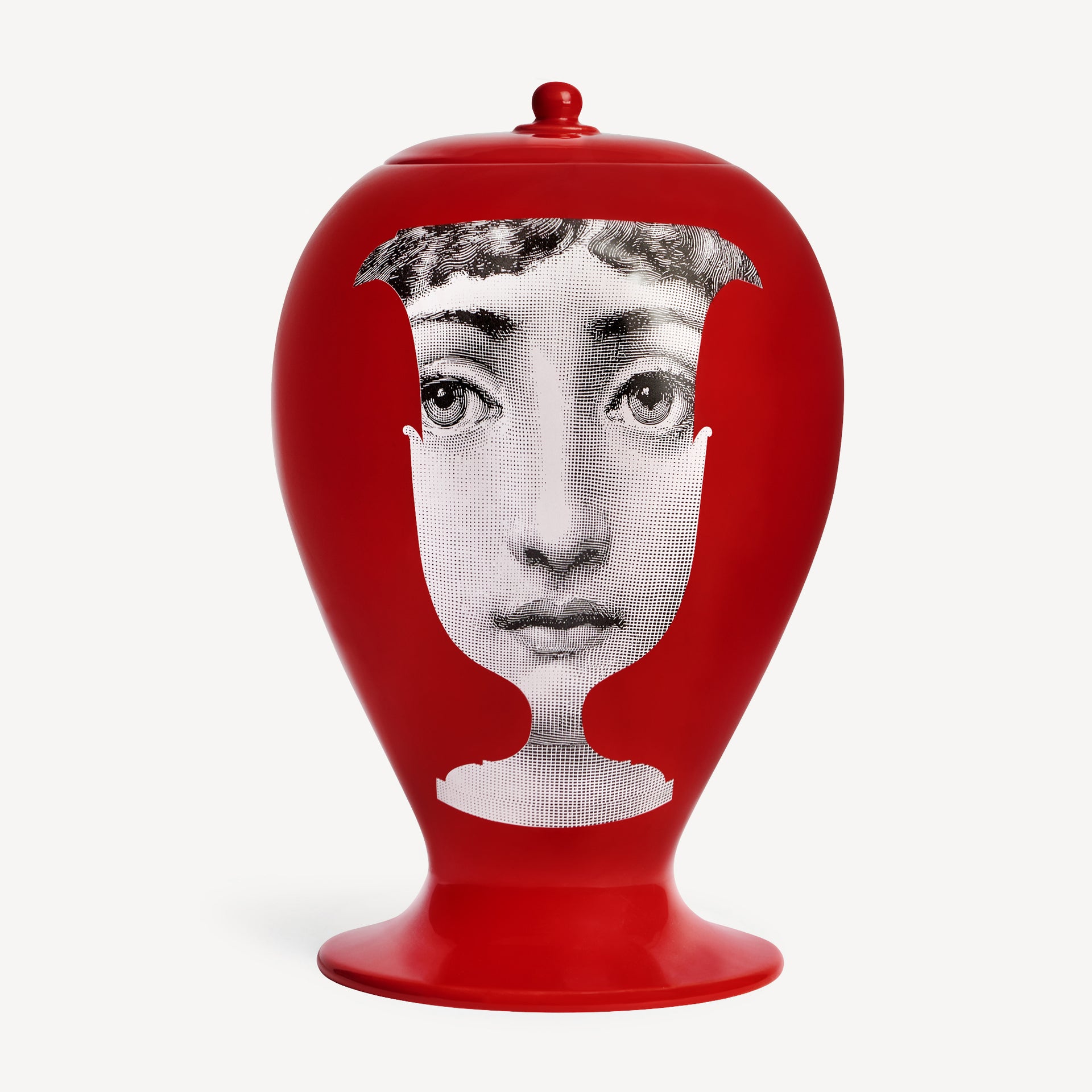 atelier-fornasetti-sagome-di-vasi-vase-keramik-rot-schwarz image 1