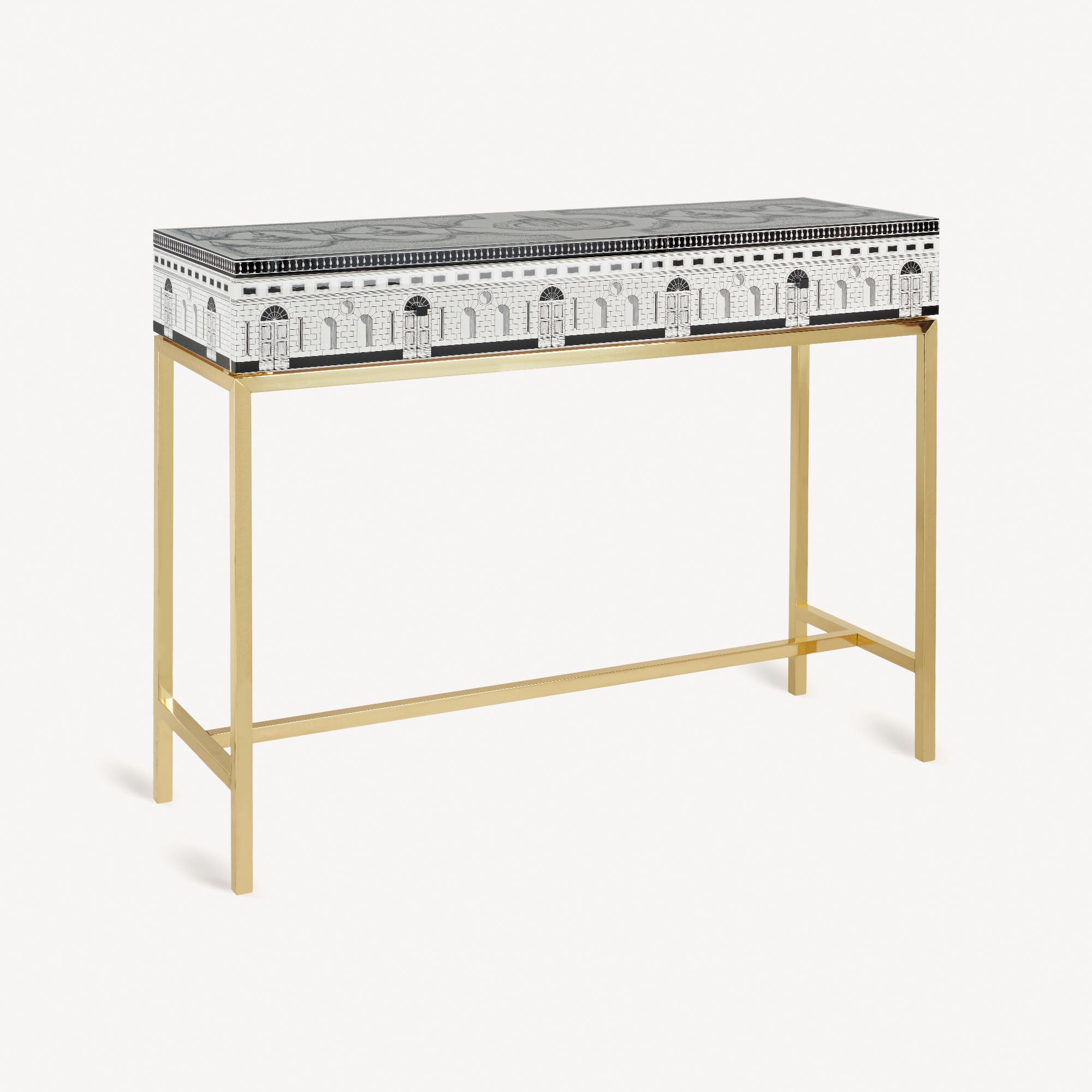fornasetti-architettura-konsole-mit-schublade-holz image 3