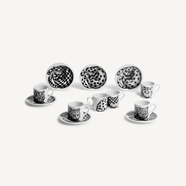 atelier-fornasetti-high-fidelity-kaffeetassen-6tlg-schwarz-wei image 1