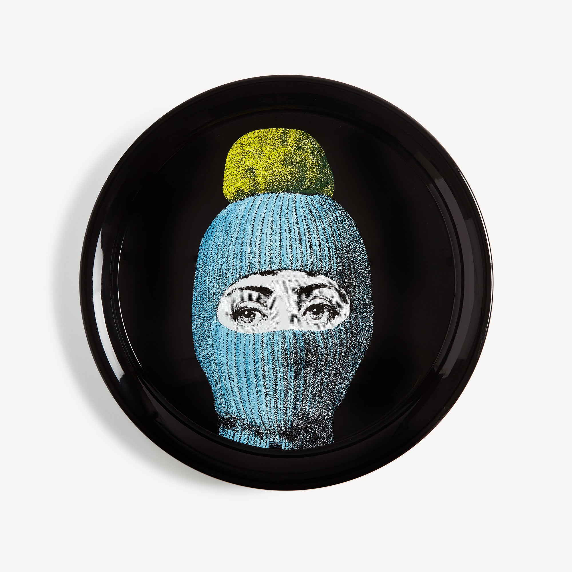 atelier-fornasetti-lux-gstaad-tablett-rund-schwarz-lackiert image 1