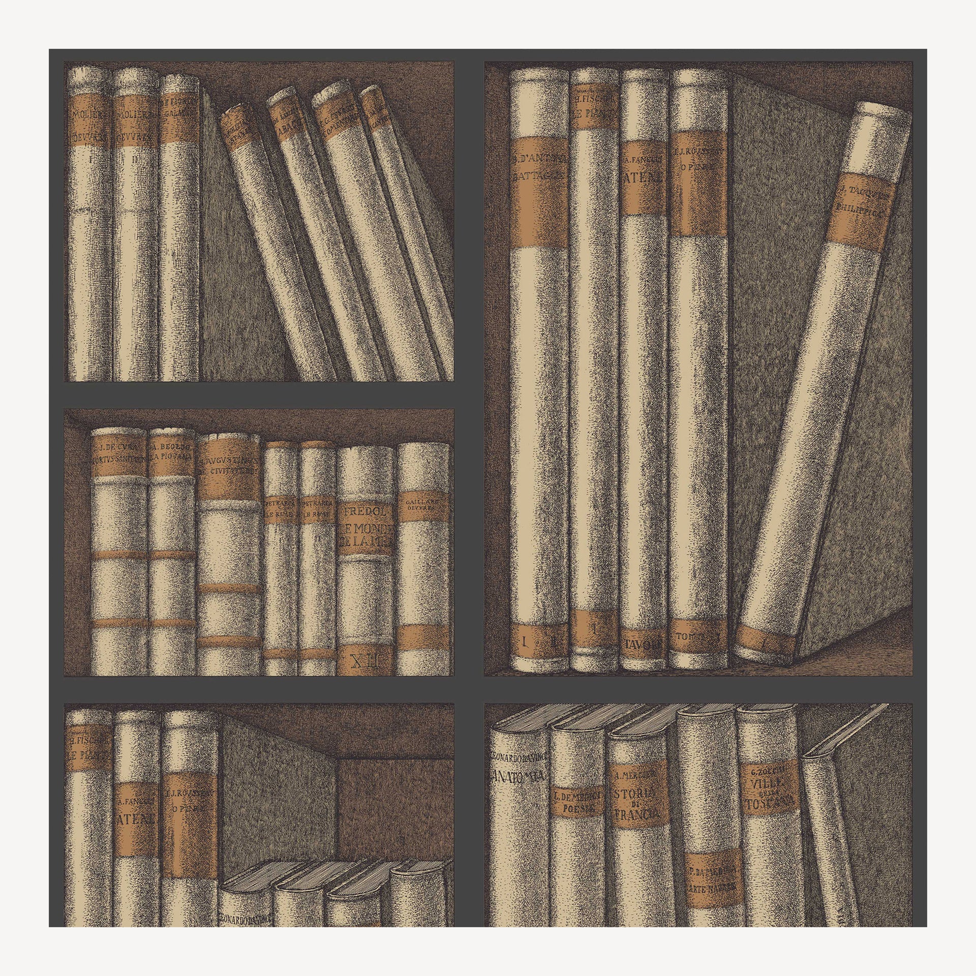 atelier-fornasetti-ex-libris-tapete-bibliothek-52cm-x-10m image 1