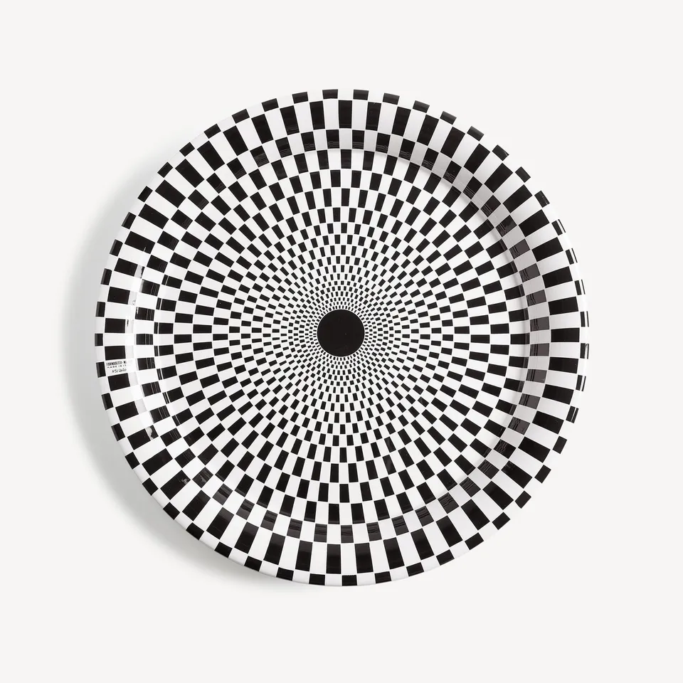 fornasetti-egocentrismo-tablett-rund-spirale image 1