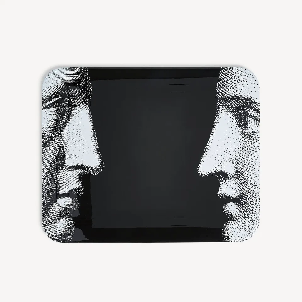 fornasetti-profili-tablett-holz-rechteckig-gesichter image 1