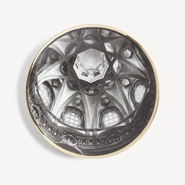 fornasetti-cupola-s-lorenzo-torino-teller-porzellan-gold image 1