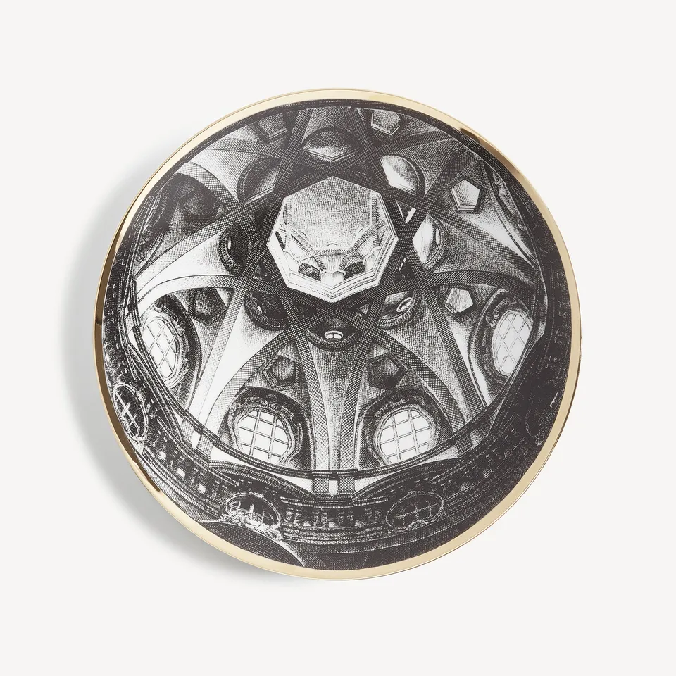 fornasetti-cupola-s-lorenzo-torino-teller-porzellan-gold image 1