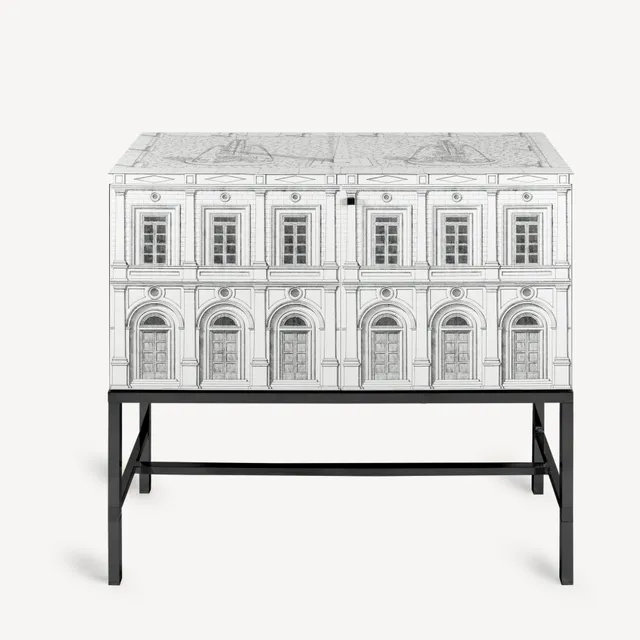 fornasetti-architettura-schrank-holz-mit-glasplatte image 1