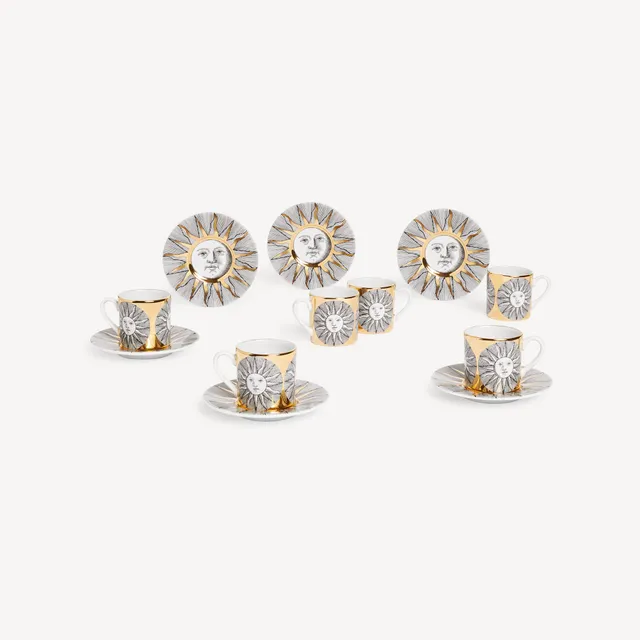 atelier-fornasetti-sole-espressotassen-6er-set-porzellan-gold image 1