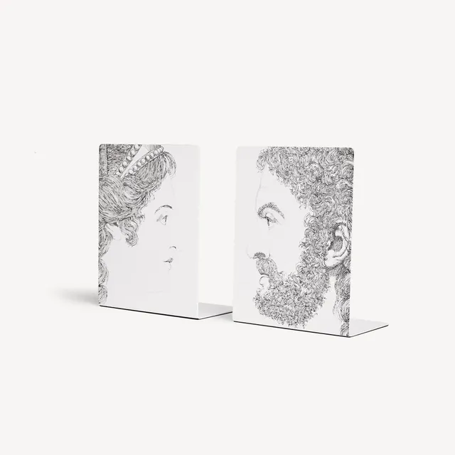 fornasetti-profili-buchstu-tzen-paar-profil-metall image 1