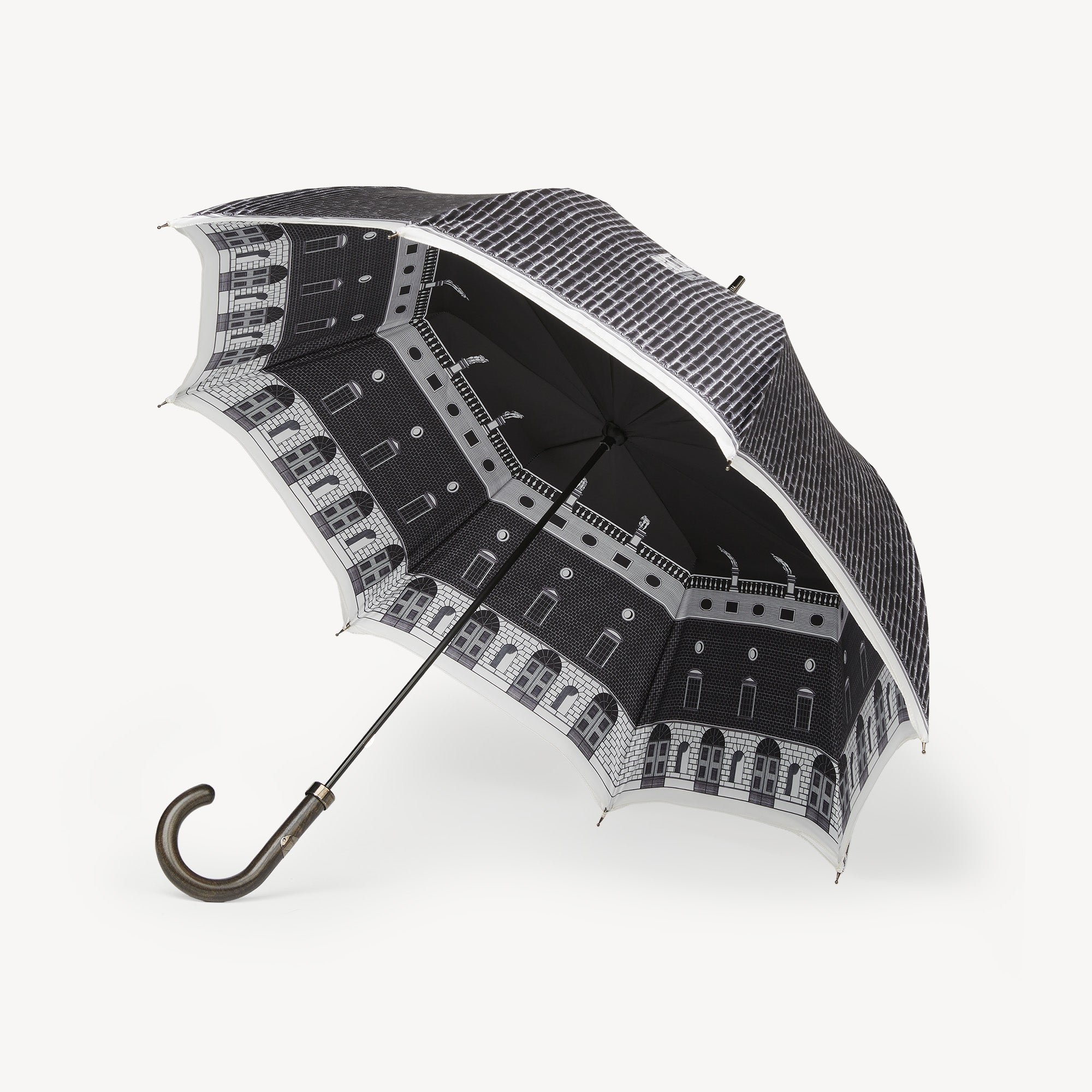 atelier-fornasetti-architettura-regenschirm-doppelseitig-holzgriff image 2