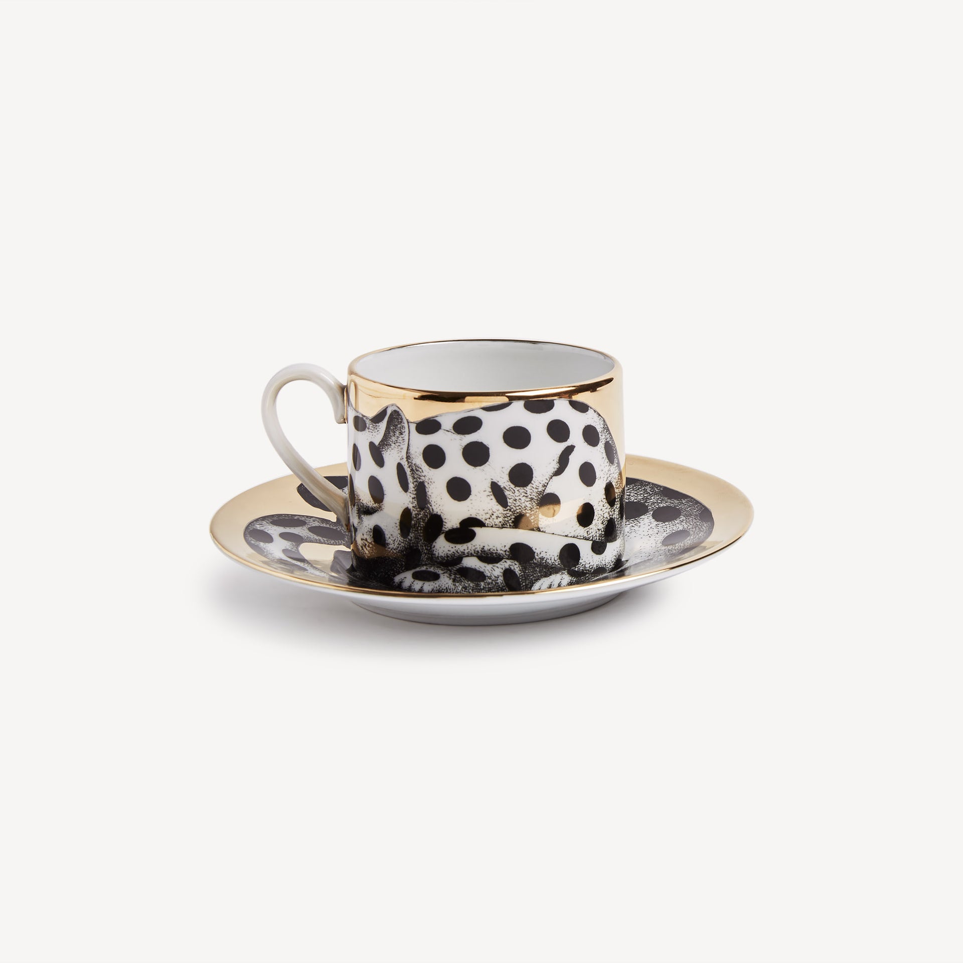 atelier-fornasetti-high-fidelity-pois-teetasse-gold-punktemuster image 1