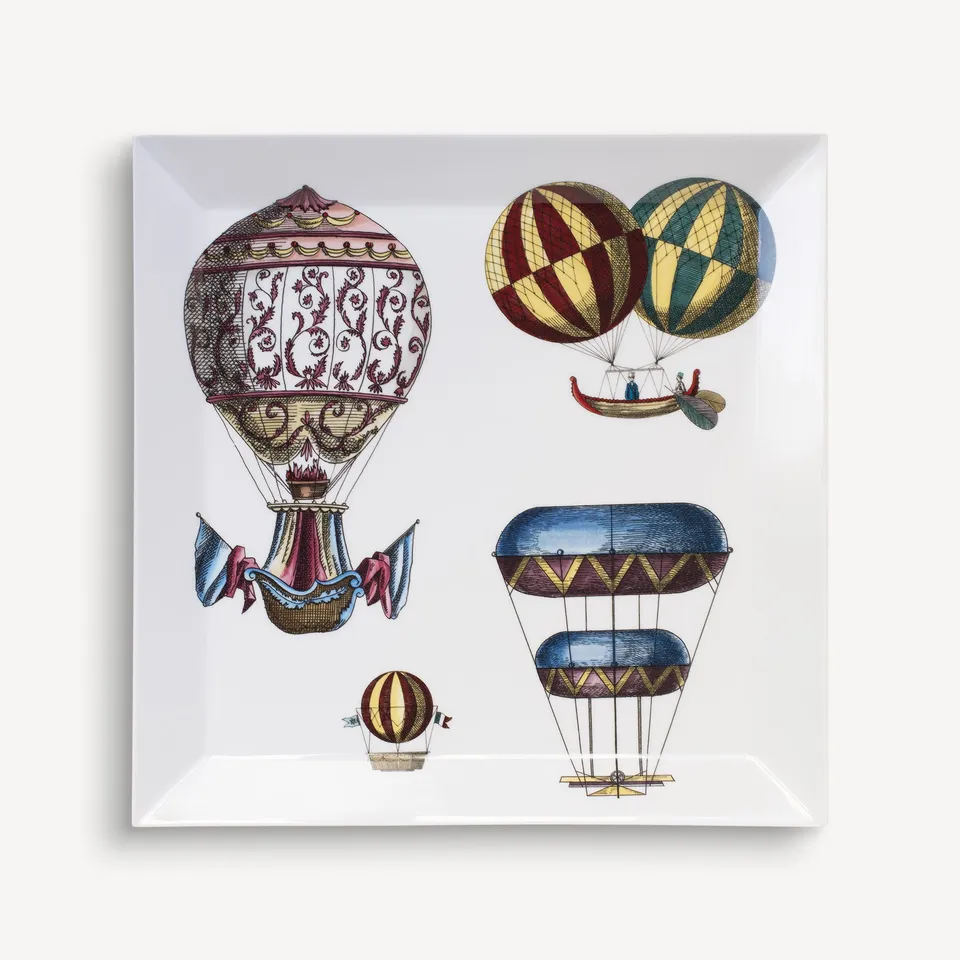 fornasetti-palloni-n-3-tablett-quadratisch-handbemalt image 1