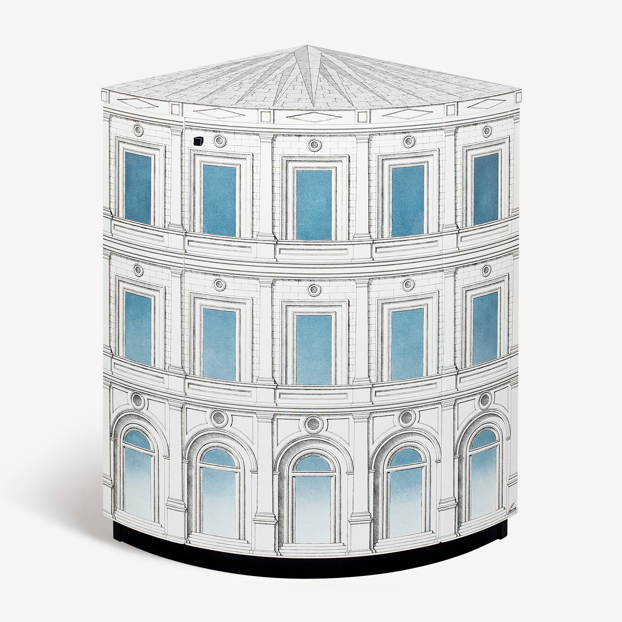 fornasetti-architettura-celeste-eckschrank-holz-schwarz-wei image 1
