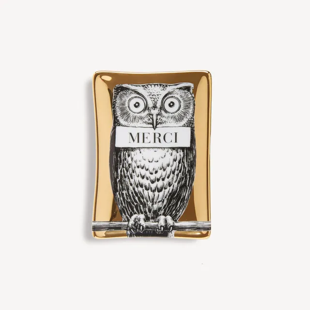 fornasetti-civetta-aschenbecher-porzellan-eule-gold image 1