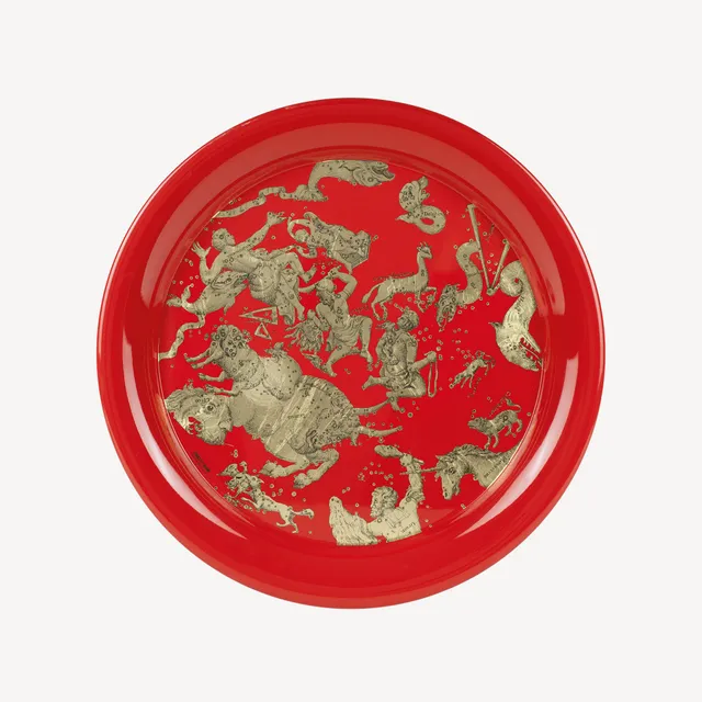 fornasetti-emisfero-tablett-rund-metall-tierkreis image 1