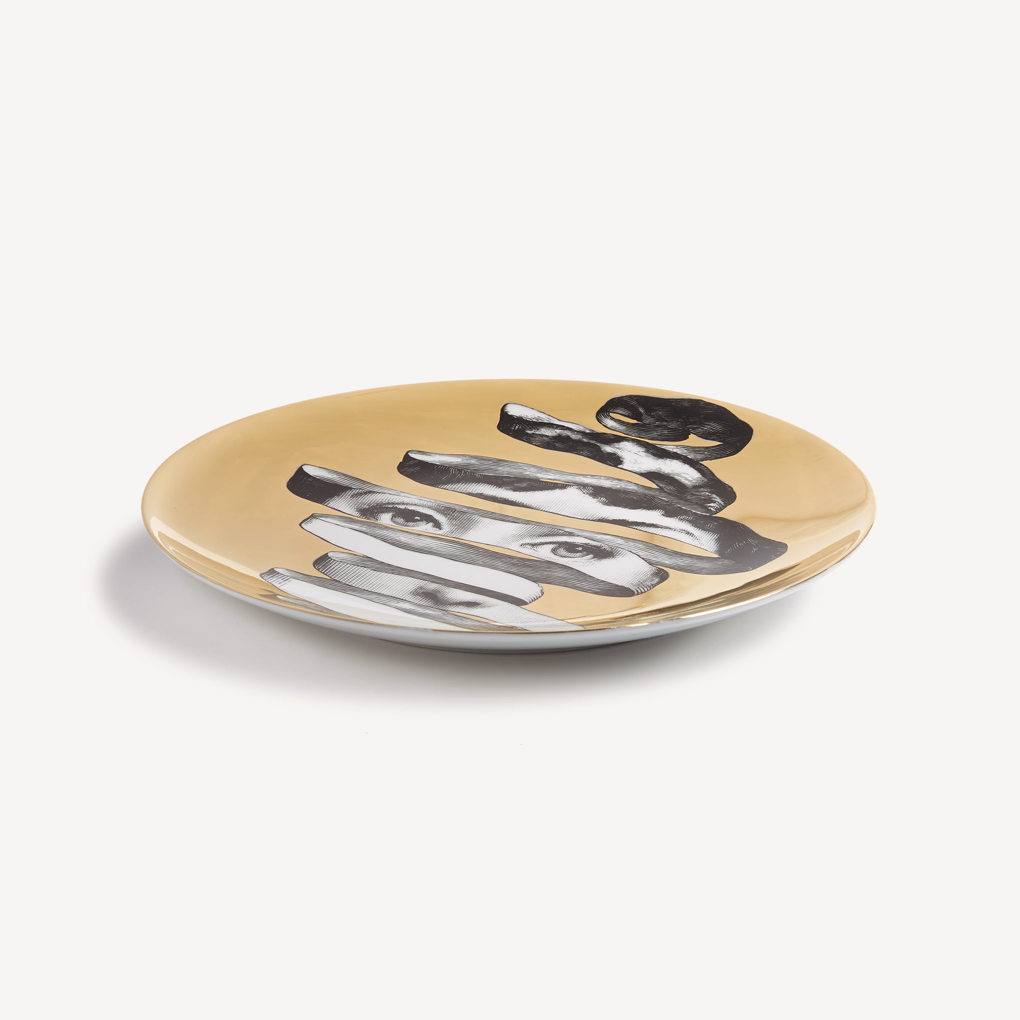 atelier-fornasetti-tema-e-variazioni-wandteller-n-297-porzellan-gold image 2