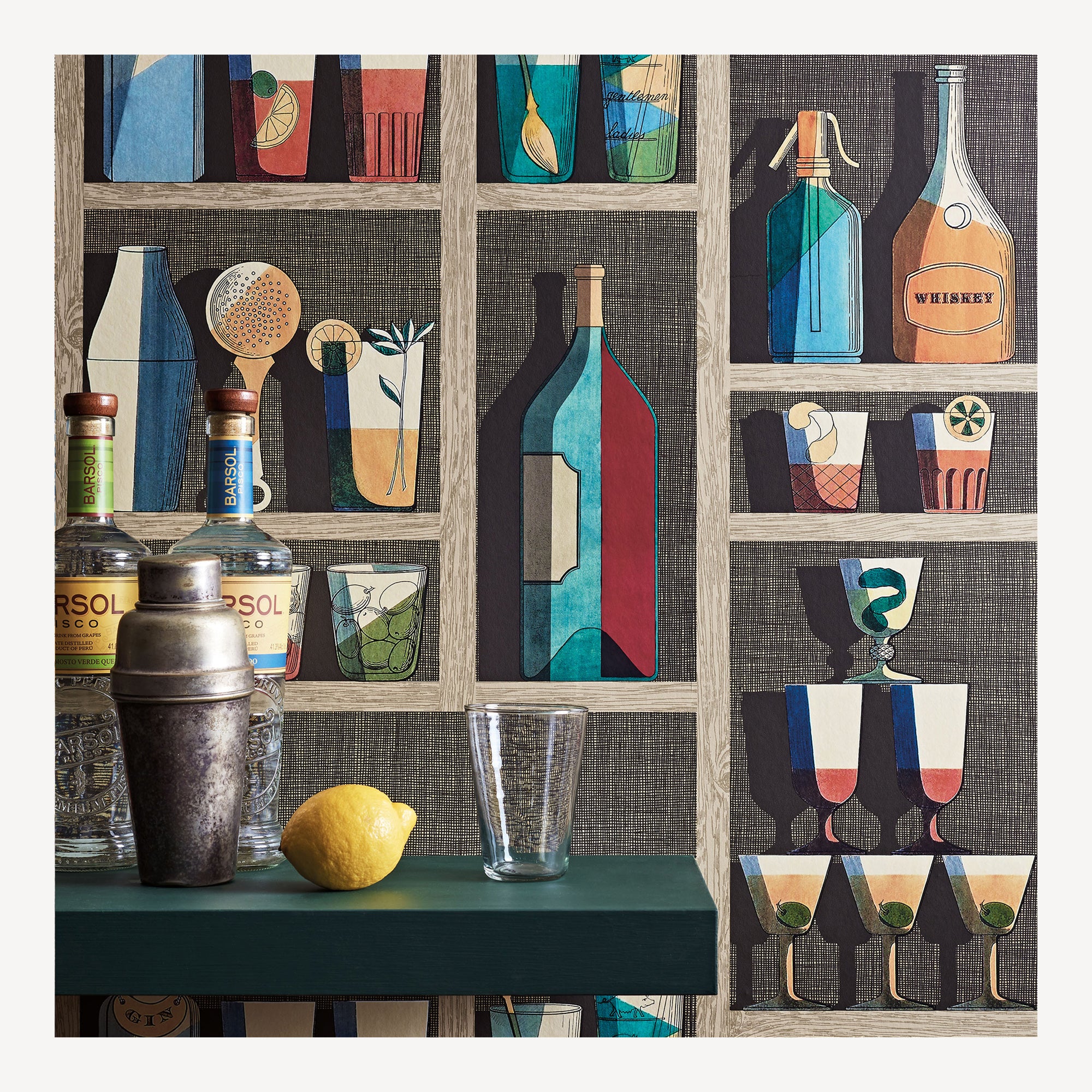 fornasetti-cocktails-tapete-vlies-68-5cm-x-10m-bunt image 2
