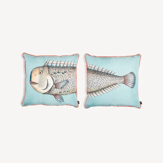 fornasetti-grande-pesce-kissen-2er-set-seide-fischmotiv image 1