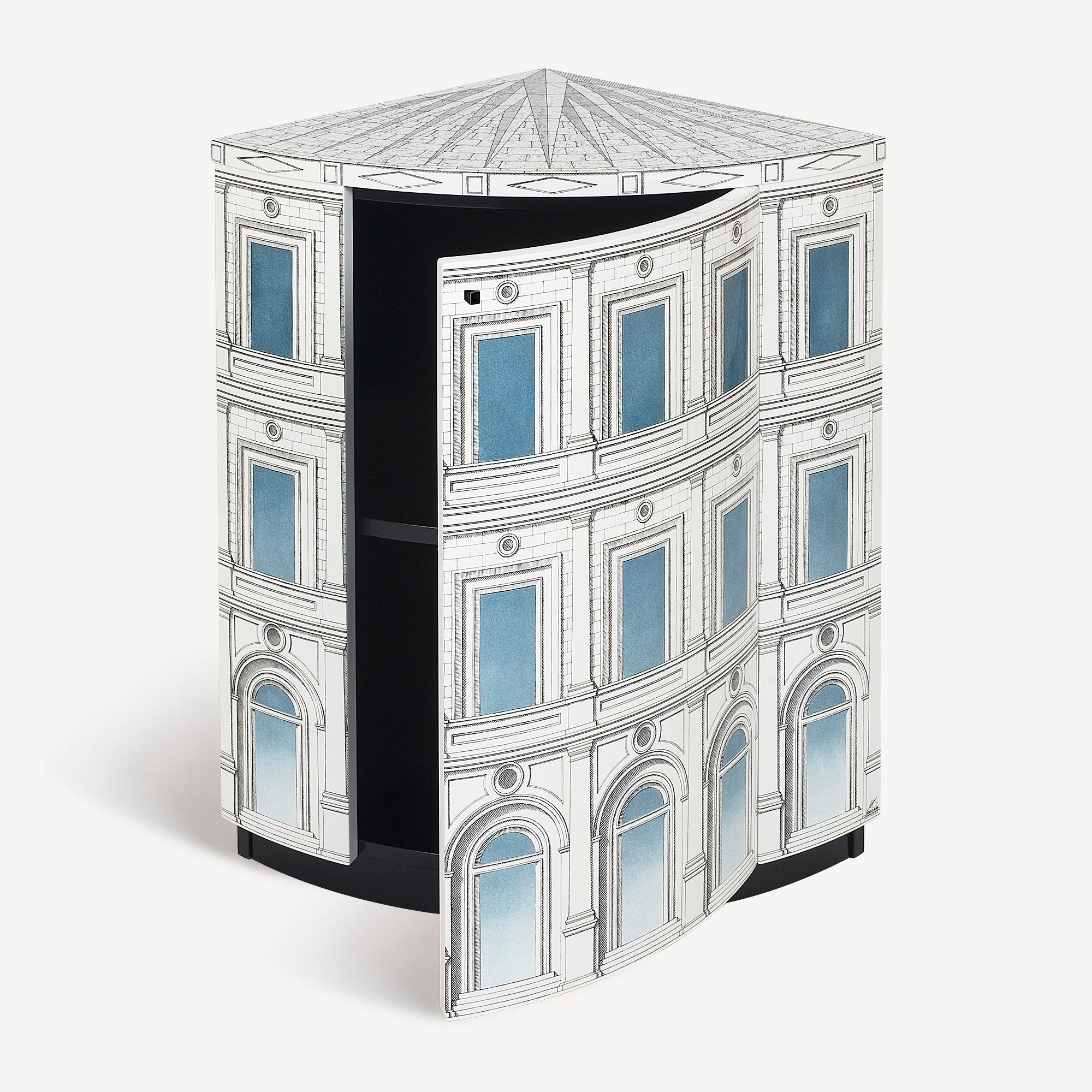 fornasetti-architettura-celeste-eckschrank-holz-schwarz-wei image 2