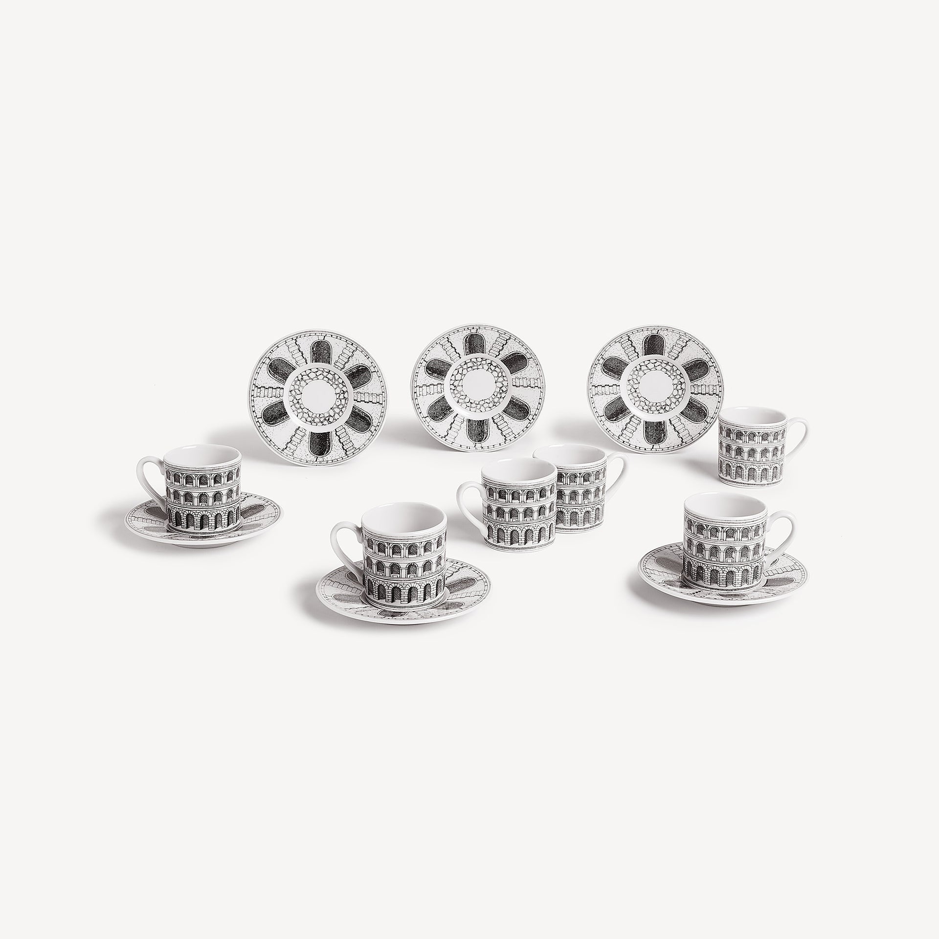 fornasetti-architettura-kaffeetassen-6er-set-porzellan image 1