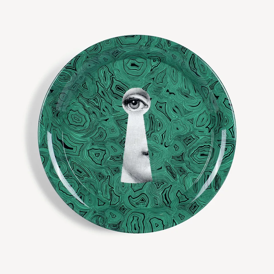 atelier-fornasetti-serratura-su-malachite-tablett-rund-gr-n image 1