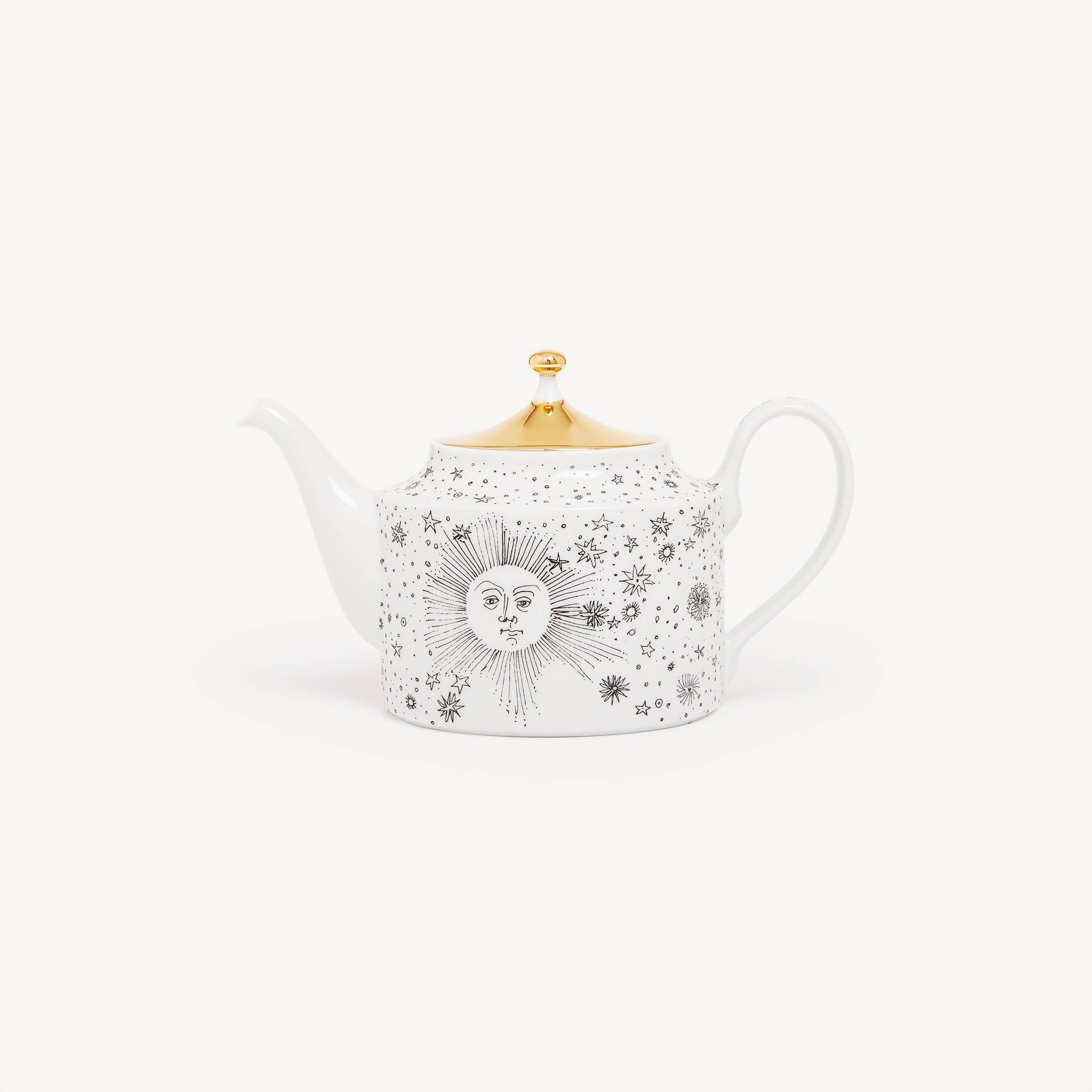 atelier-fornasetti-solitario-teekanne-porzellan-gold-sonne image 2