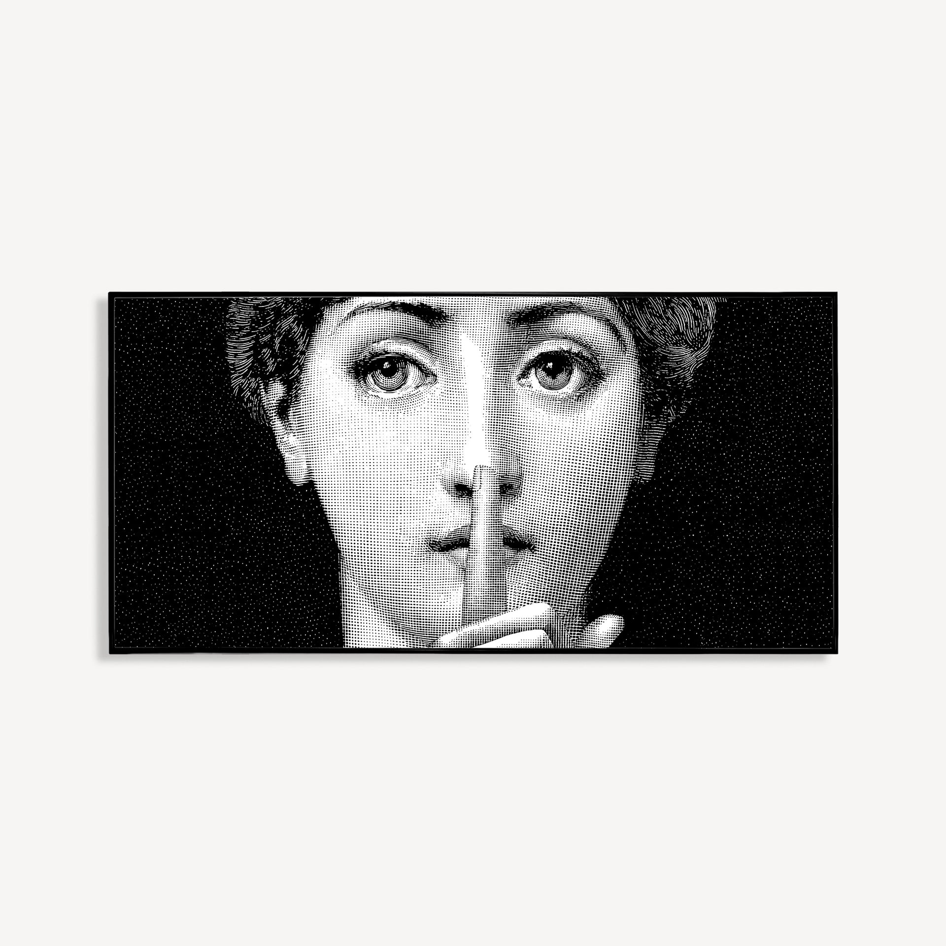 atelier-fornasetti-silenzio-wandbild-holz-lina-cavalieri image 1