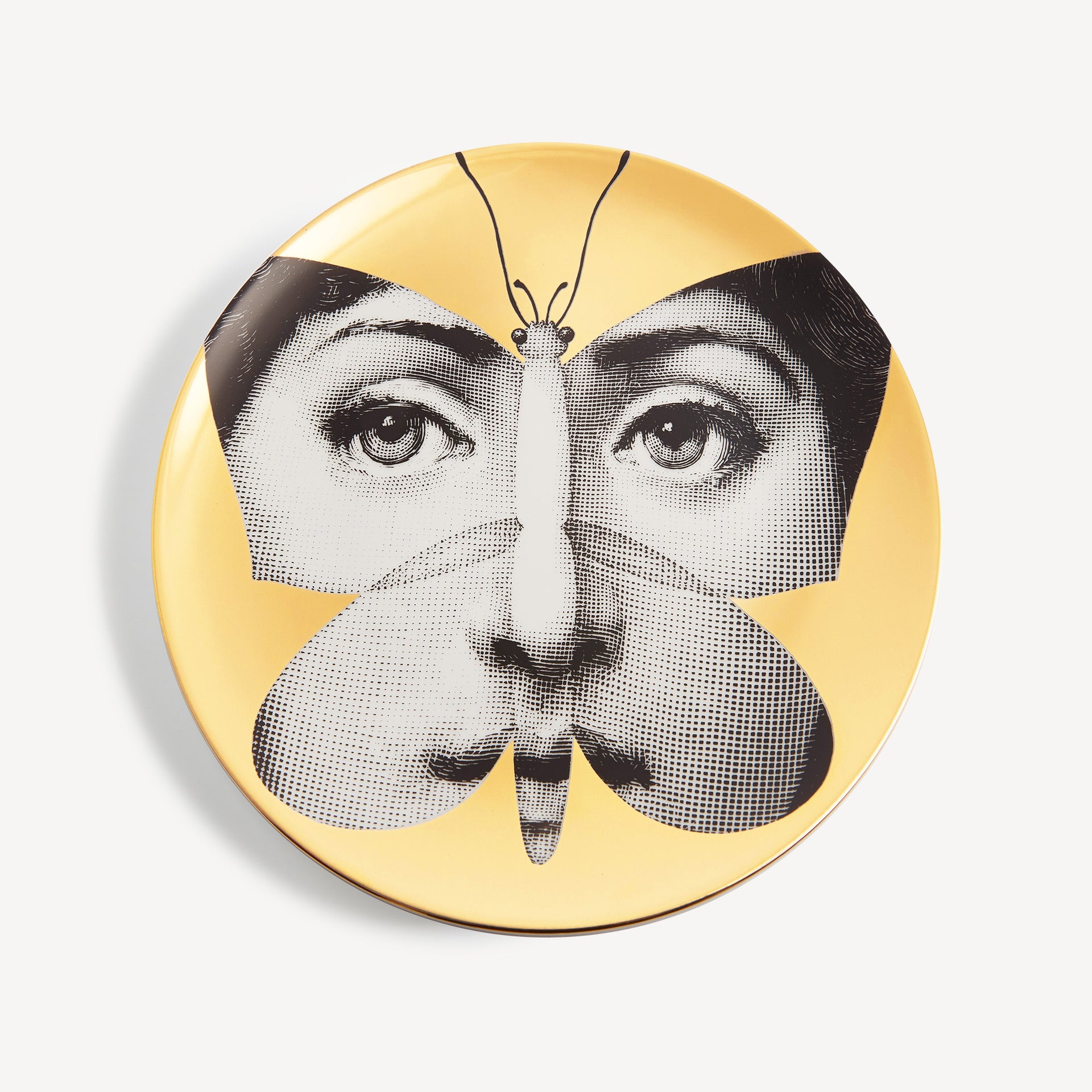fornasetti-tema-e-variazioni-n-96-wandteller-porzellan-gold image 1