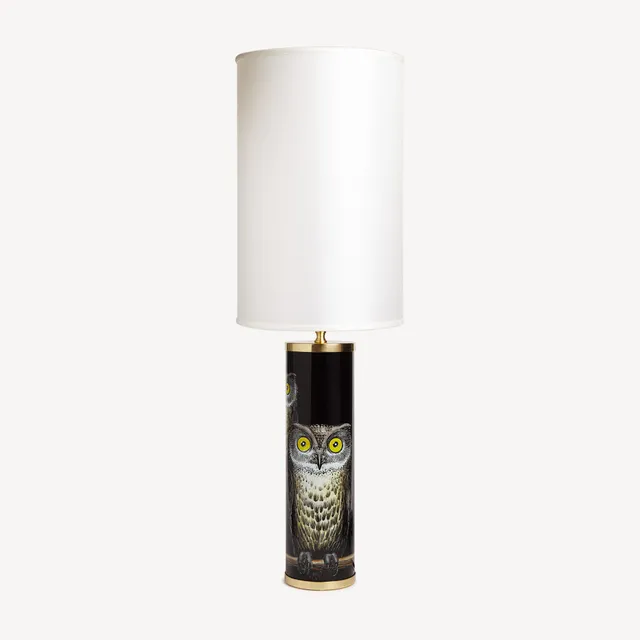 atelier-fornasetti-lampenschirm-zylindrisch-stoff-handgefertigt image 1