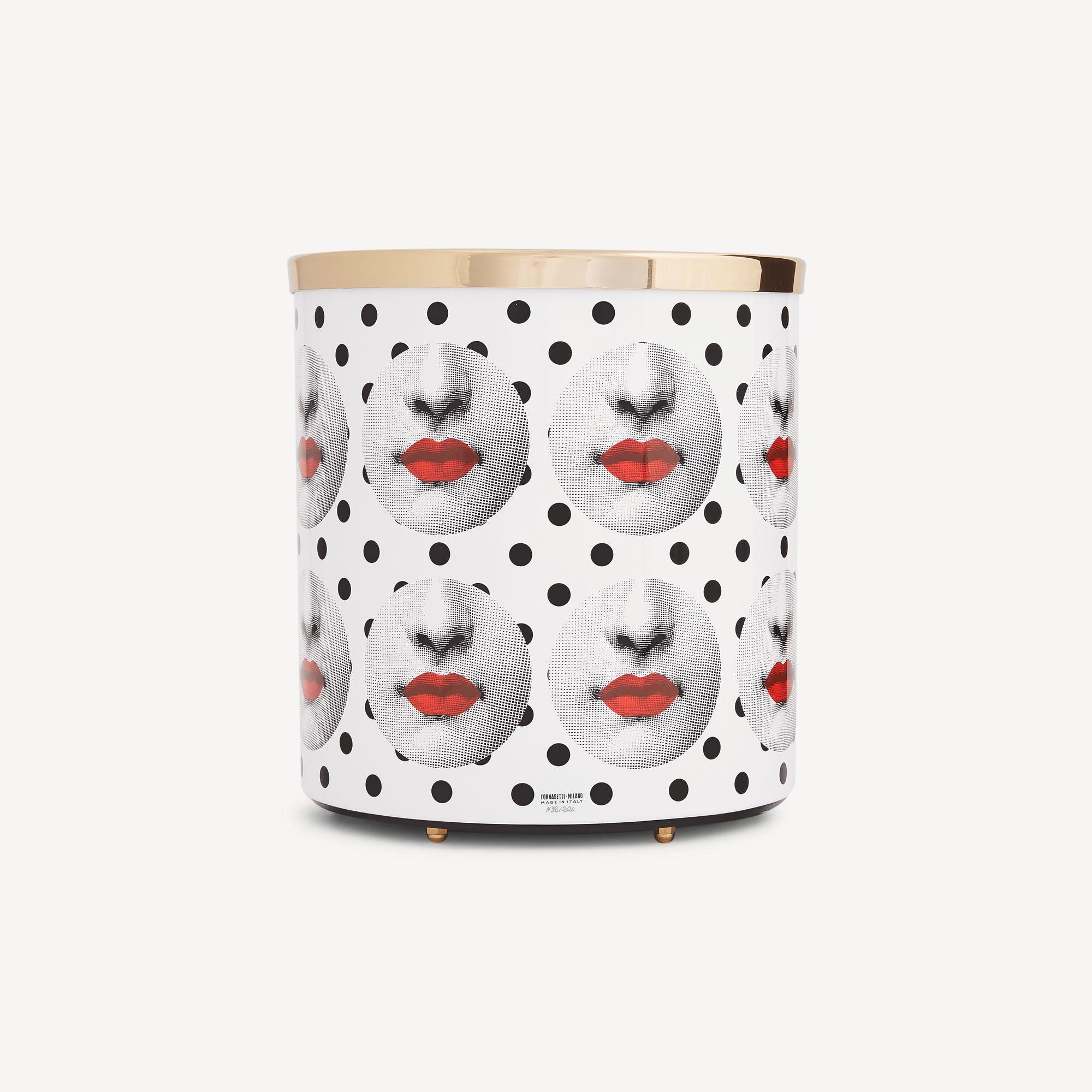 fornasetti-comme-des-forn-papierkorb-metall-lippen image 2