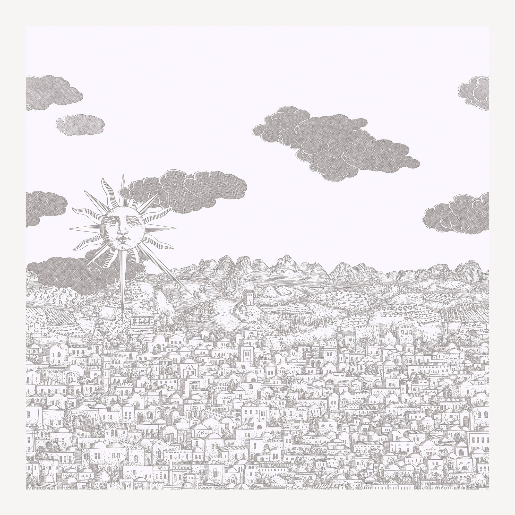atelier-fornasetti-vista-mediterranea-tapete-140-cm-x-3-5-m-nachtblau image 1