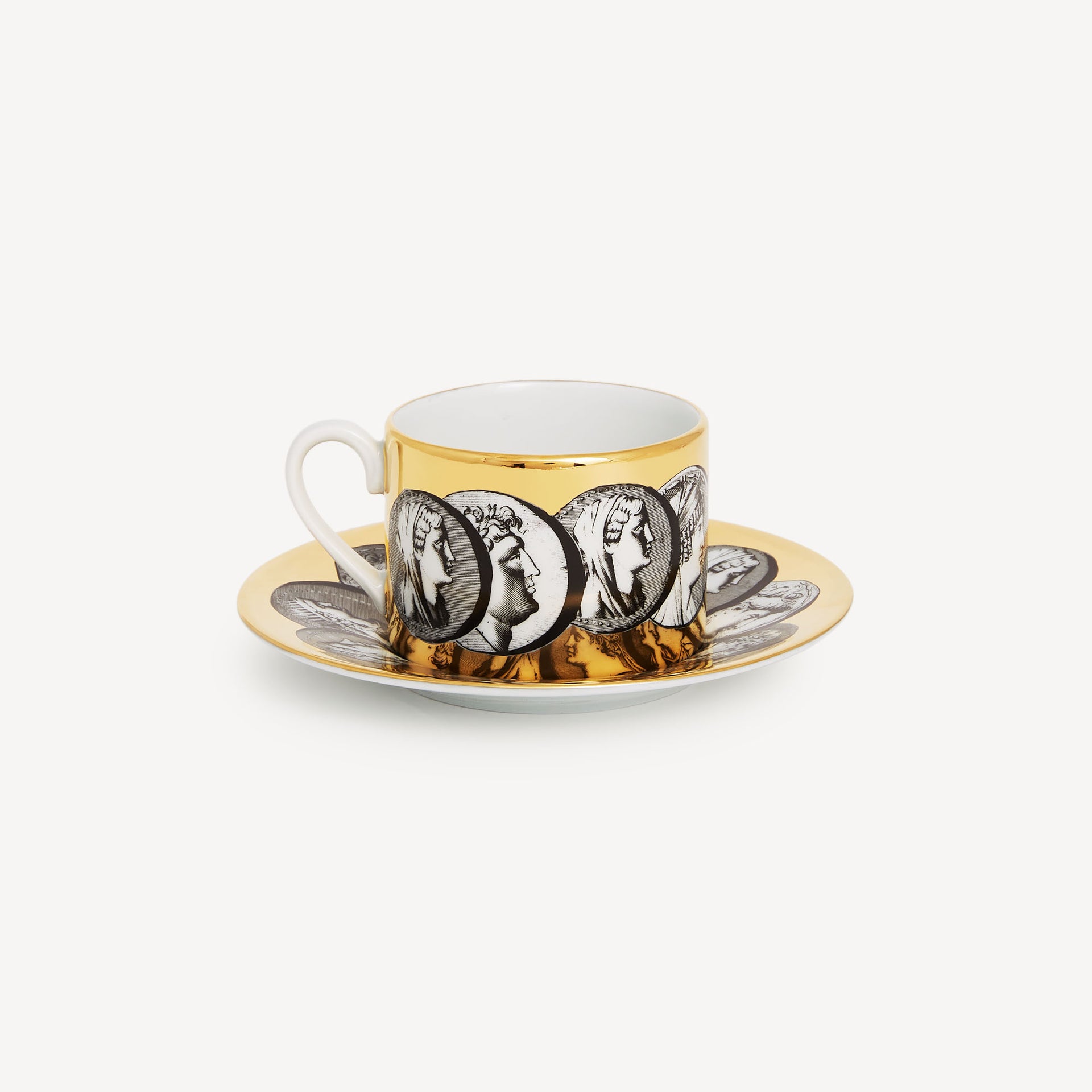 fornasetti-cammei-teetasse-porzellan-handbemalt-mit-gold image 1