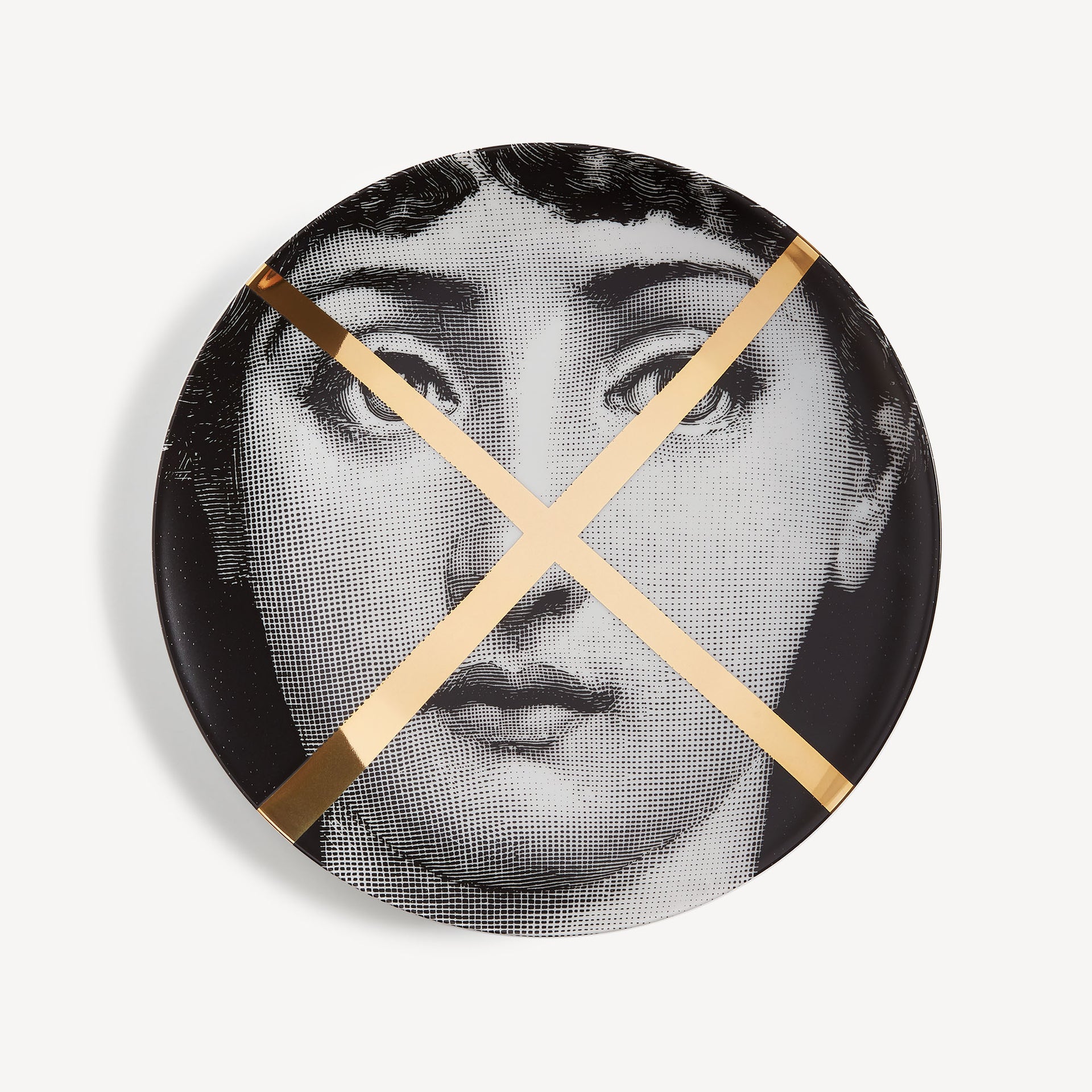fornasetti-tema-e-variazioni-wandteller-n-30-gesicht-gold image 1