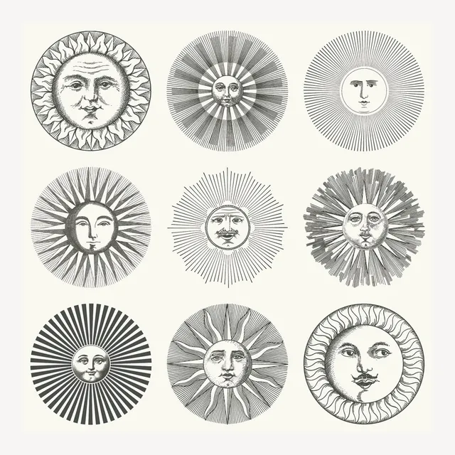atelier-fornasetti-soli-tapete-52cm-x-10m-sonnen image 1