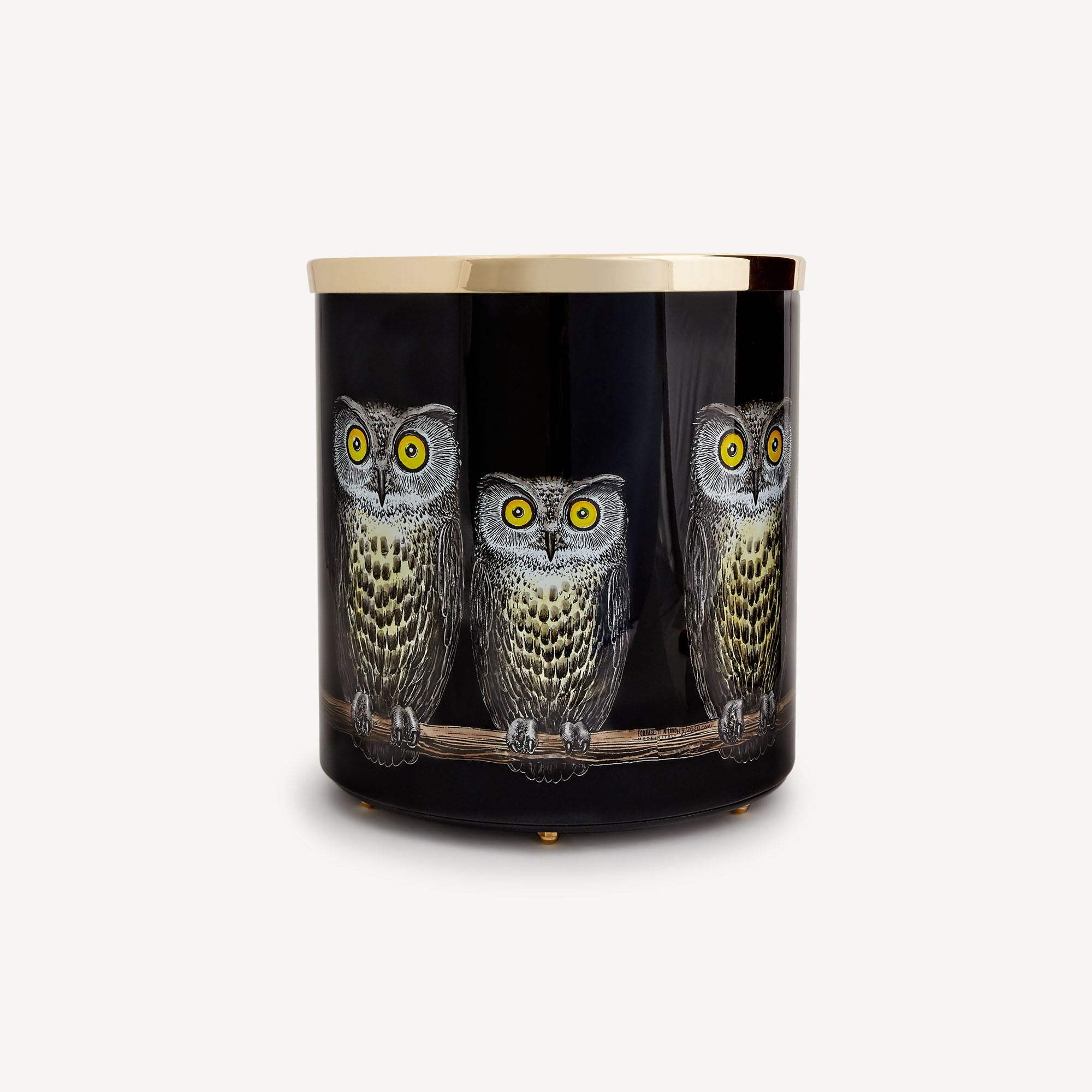 fornasetti-civette-papierkorb-eule-metall image 2