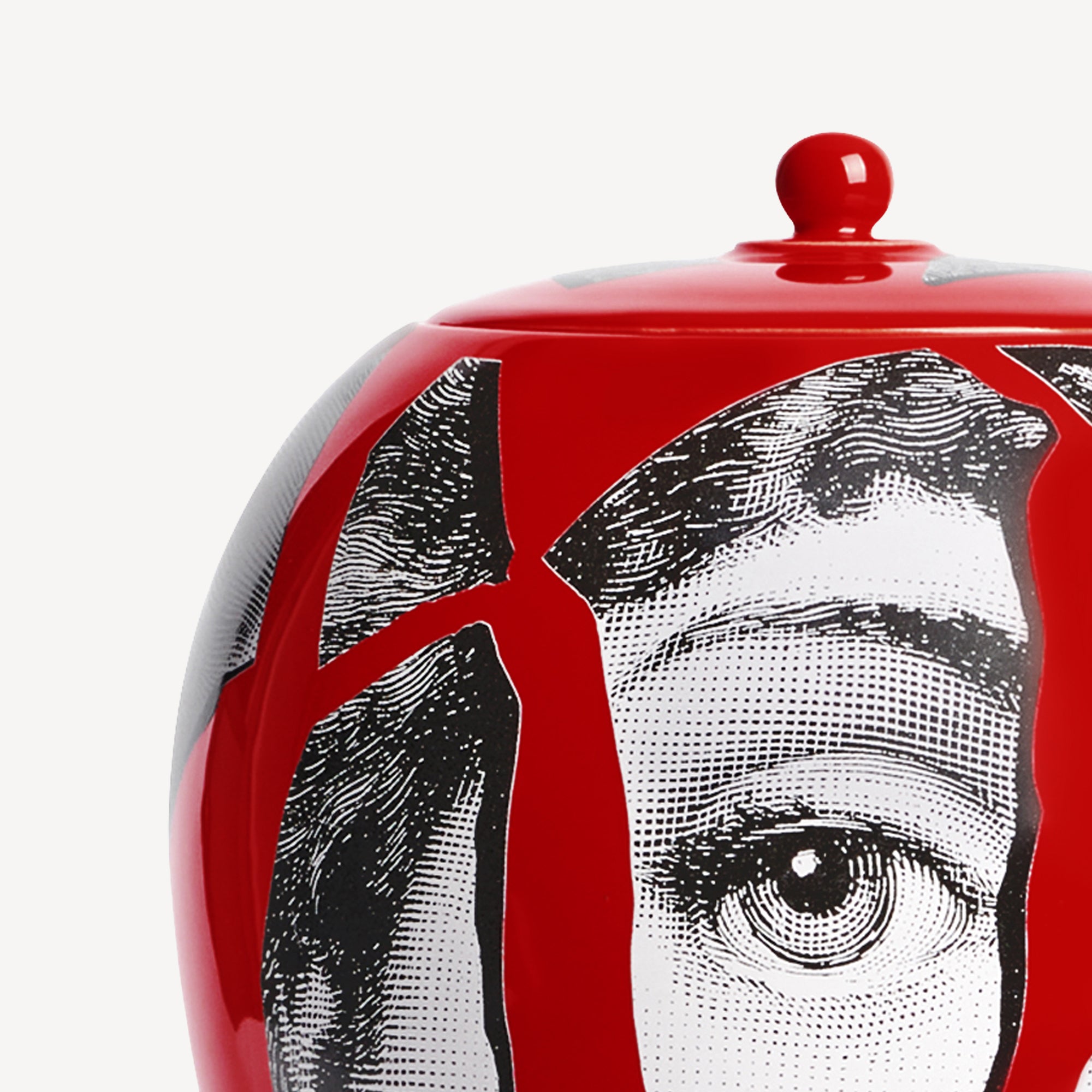 fornasetti-cocci-vase-keramik-rot-schwarz-limitiert image 5