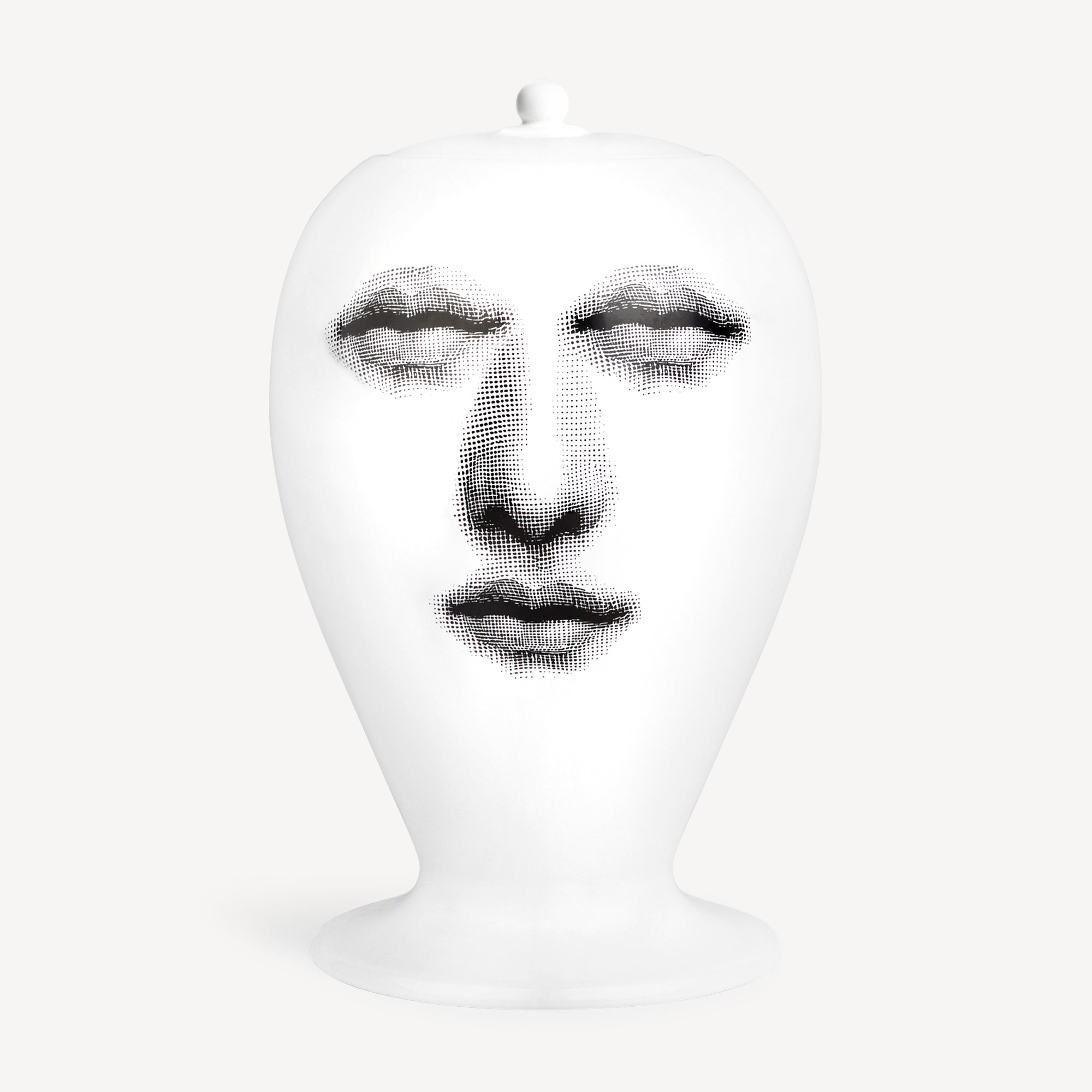 fornasetti-viso-a-bocche-vase-keramik-schwarz-wei-limitiert image 1