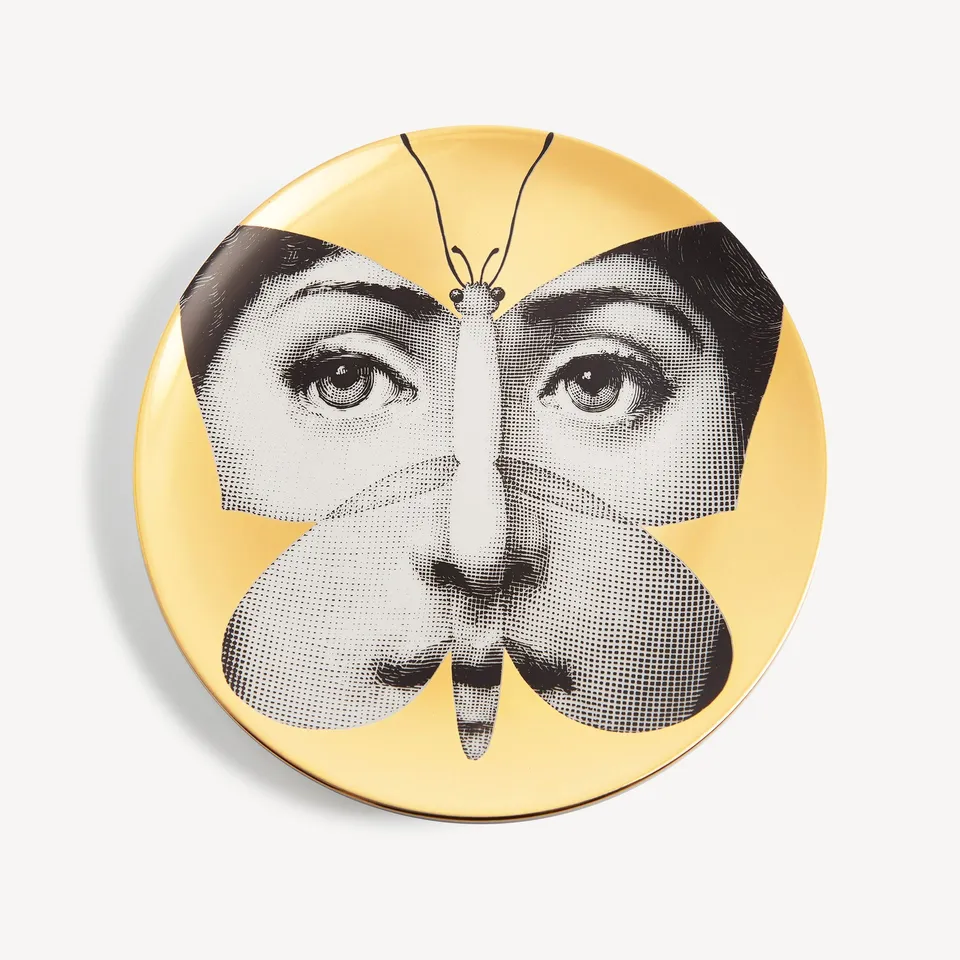 fornasetti-tema-e-variazioni-n-96-wandteller-porzellan-gold image 1